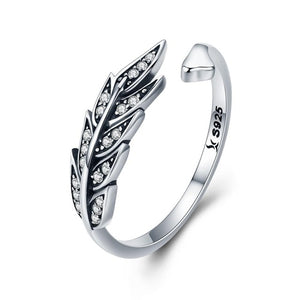 Silver Feather ring