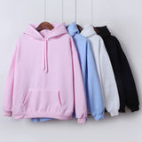 Girls Solid Color Hoodie