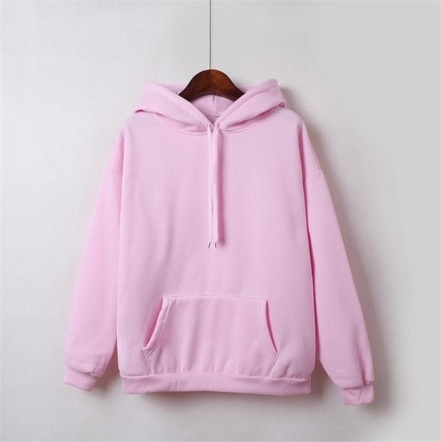 Girls Solid Color Hoodie